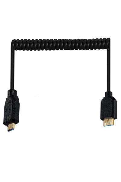 Generic كابل HDMI فائق النحافة ملفوف عالي السرعة، موصل Micro HDMI ذكر من النو...