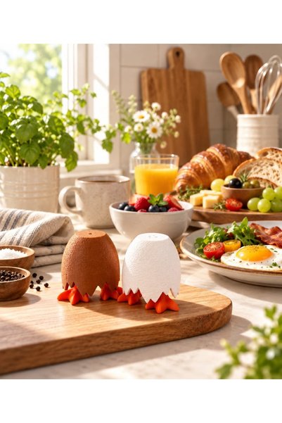 Atelye.store Çatlak Yumurta Tuzluk & Karabiberlik Seti