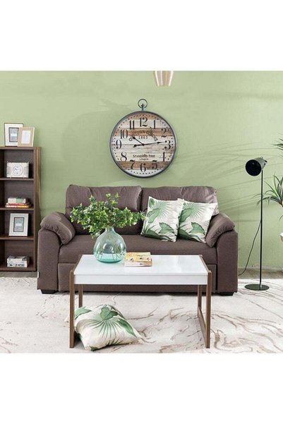 Danube Home Balmond 3 Seater Fabric Sofabed Brown