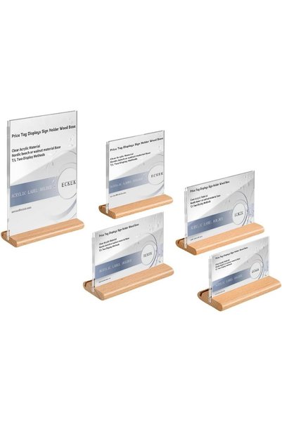 Generic 2 Pack Acrylic Label Holder Price Tag Displays Sign Holder Data Card ...