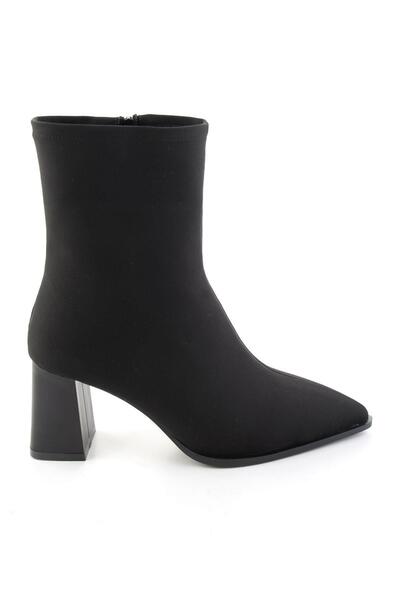 Bambi Siyah Kumaş Kadın Bot & Bootie K02843016004