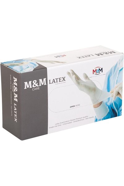 Generic قفازات طبية من اللاتكس قوية وآمنة وناعمة للعيادات والمستشفيات والاستخ...