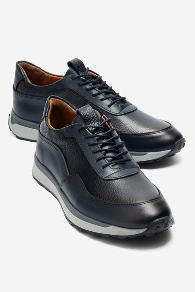 maximoda Piele naturală, rezistentă la apă, pantofi casual din piele pentru b...