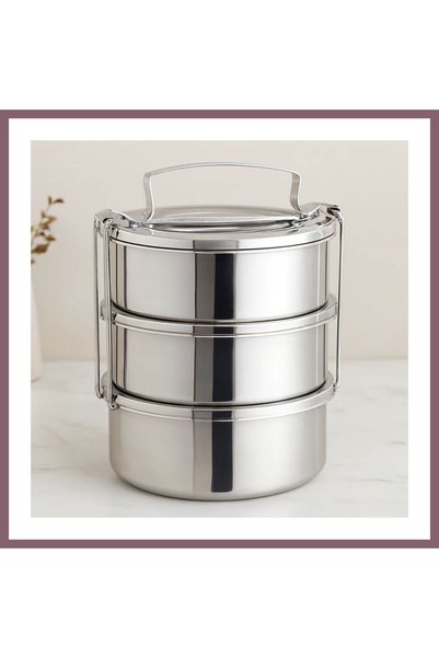 Generic Brand Steel Marching Tray 3-Piece 14 cm with Carrying Handle Bzss