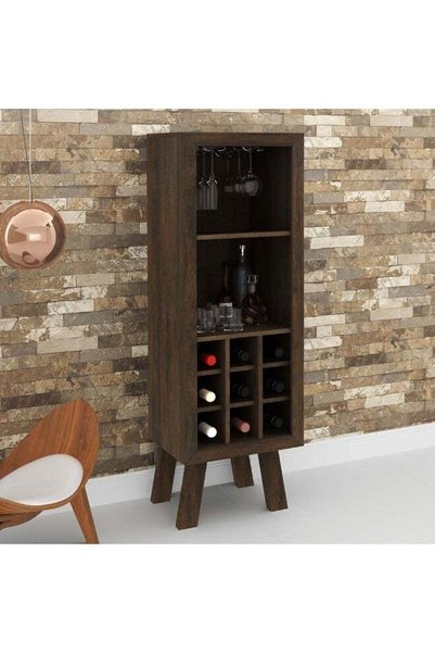 Danube Home Zen Wine Cabinet With Storage Sturdy Home Bar Organiser Cu