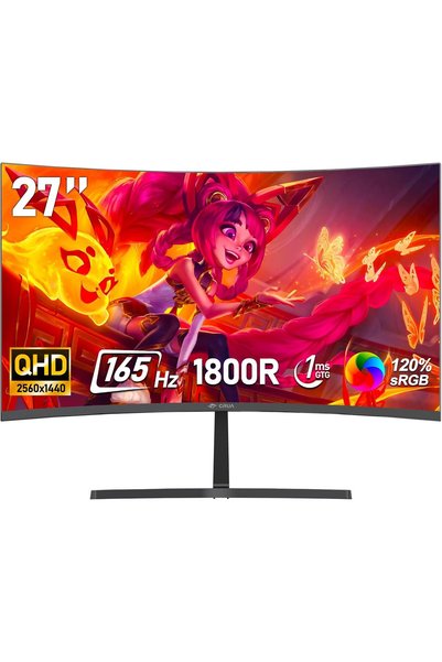 Generic 27 inch Curved 2K Gaming Monitor 165Hz QHD(2560x1440) Display Screen