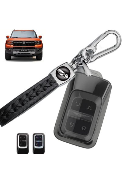 Generic for Jetour G700 2025 -2026 Key Fob Cover: TPU Smart Remote Key Case S...