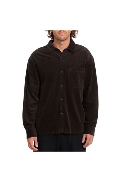 Volcom FOSTERED II CORD LS Πουκάμισο σε χρώμα κακάο M