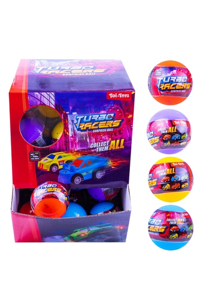 Toi-Toys Set de 36 de ouă surpriză, Mașină Turbo Racer