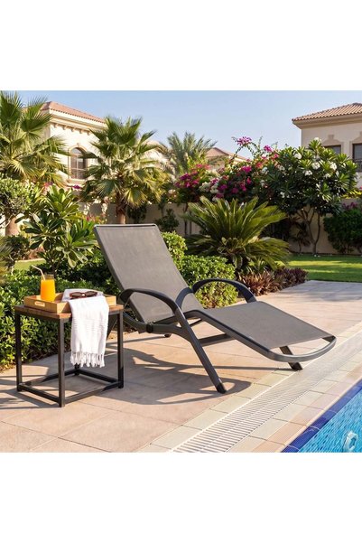 Danube Home Penny Sun Lounger | All Weather Patio Sunloungers | Single