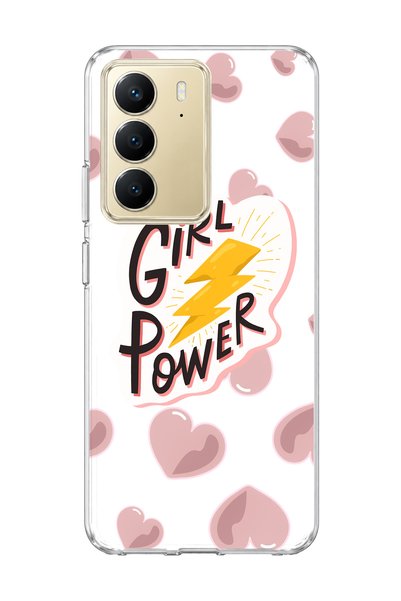 lelia Realme C75 Compatible Lightning and Heart Printed Transparent Phone Case