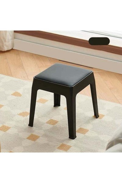 Danube Home Amman Stool Light Weight Single Backless Chair PP+PU Cushi