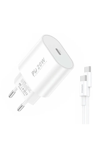 FONENG Încărcător Pd 3.0 Eu39 20W Cu cablu Type-C Pentru telefoane și accesorii