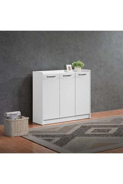 Danube Home Supreme 3Door Shoe Rack 24 Pairs -White