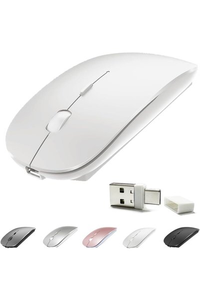 Generic ماوس بلوتوث قابل لإعادة الشحن 4 أوضاع BT3.0/5.2+USB-2.4G/Type-C ماوس ...