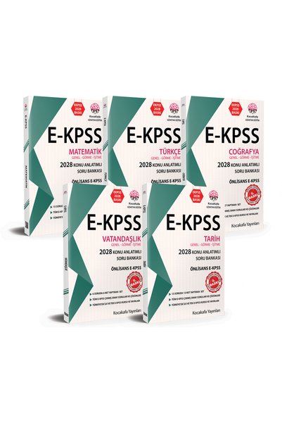 Kocakafa Yayınları EKPSS 2028 için ÖNLİSANS G-G-İ 2 KONU ANLATIMLI SORU BANKA...
