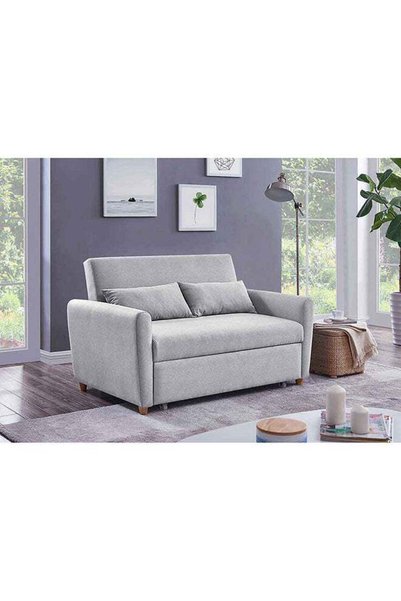 Danube Home Alpha 2-Seater Fabric Sofabed Grey 140x87.5x86cm