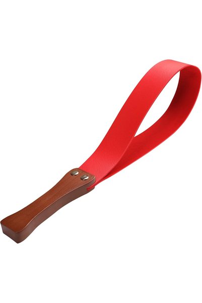 Generic Leather Paddle with Anti-Slip Wooden Handle, Riding Crop for Horses, ...