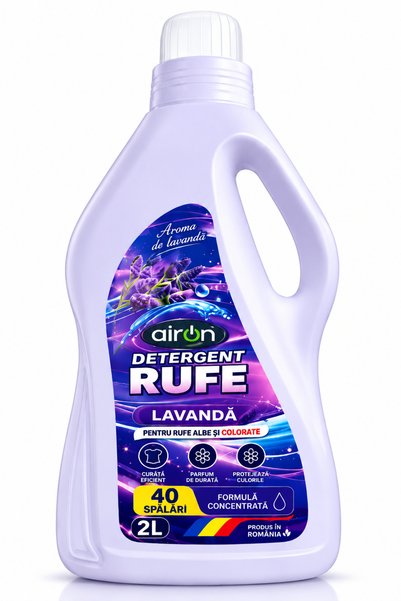 airon.ro Detergent Lichid Rufe airON – Lavandă | 2 Litri | 40 Spălări