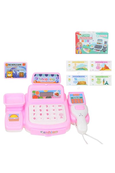 Toy Casă de marcat pentru copii cu lumini și sunete, cu funcții de cântărire și calcul, 19.5x12.5x7 cm