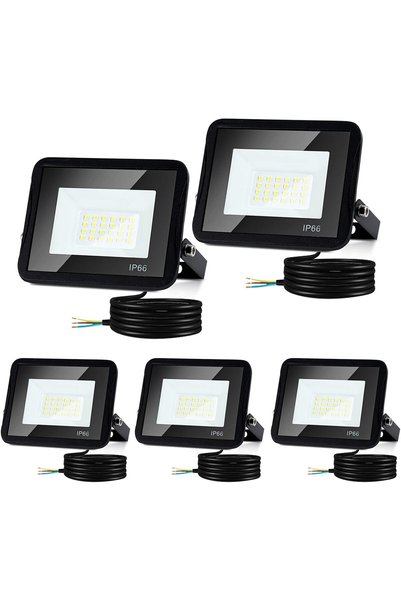 Generic 5 × 30 واط 3000 كلفن أبيض دافئ IP66 مقاوم للماء 220 فولت 2550 لومن كش...