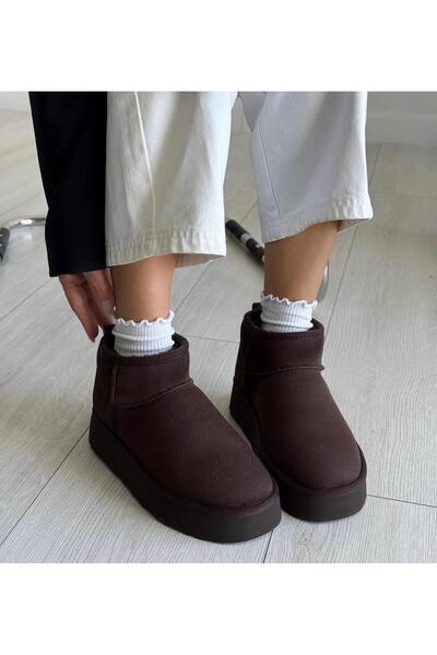Generic Brand KNEZ SHOES Ghete scurte pentru femei, căptușite cu pluș, cu asp...