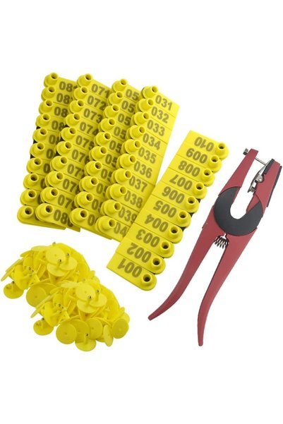Generic بطاقات تعريف المواشي WGCD مع أرقام من 1 إلى 100، بطاقات أذن للأغنام، ...