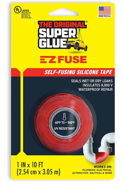 Generic E-Z Fuse Self-Fusing Silicone Tape, Red, 1 in x 10 ft, Waterproof Air...