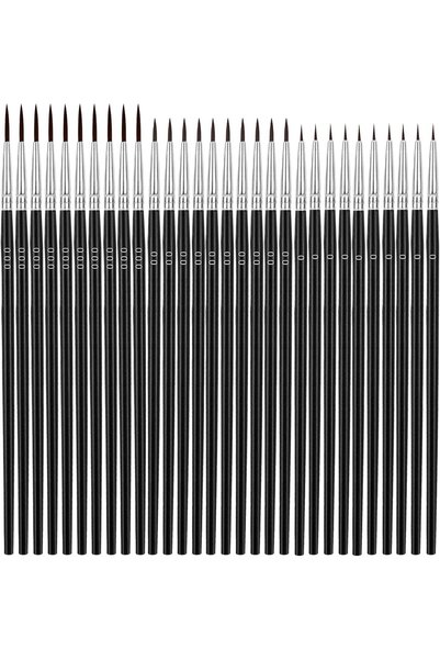 SYOSI Tiny Detail Paint Brushes 30 Pcs Fine Paint Brushes Set with 3 Size #0#...