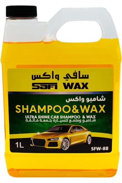 Generic شامبو وشمع سيارات SAFI WAX ZOZO SFW88 فائق اللمعان - 1 لتر، شامبو غسي...