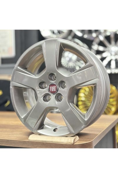 Fiat 15 İnç 6.5J 5x98 ET44 Gun Metal Orijinal Jant Seti (4 Adet, Kapak ve Bijon Dahil)