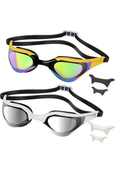 Generic Swim Goggles, 2 Pack Full Protection Swimming Goggles No Leaking Anti...