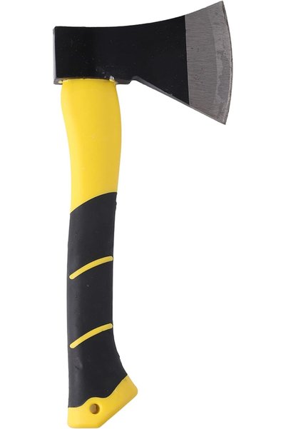 Generic Axe with Rubber Handle -500g- Lightweight Camping Tool for Chopping W...