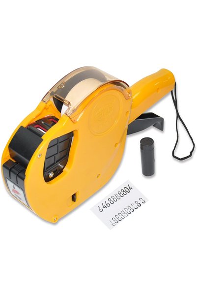 Generic FSPX04YL 2 Line Printing Price and Date Label Machine, Yellow