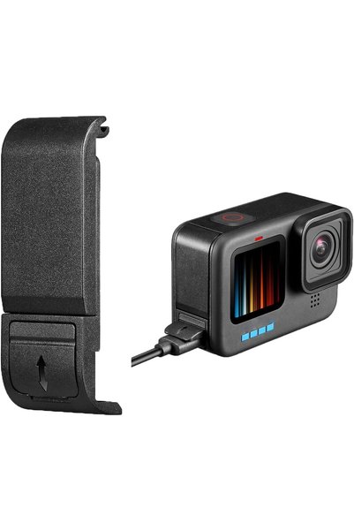 Generic غطاء باب جانبي بديل متوافق مع GoPro Hero 12 11 10 9، غطاء حافظة بطاري...