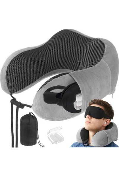 OEM Xtrobb Σετ Ταξιδιού με 3D Μαξιλάρι Αυχένα, Μάσκα Ύπνου και Ωτοασπίδες 26087