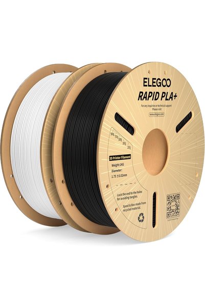 Generic خيوط طابعة ثلاثية الأبعاد Rapid PLA Plus 1.75 مم أسود/أبيض 2 كجم