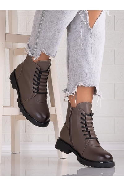 SARADA Women's Boots Lined Grey Ecological Leather Marbella, 36