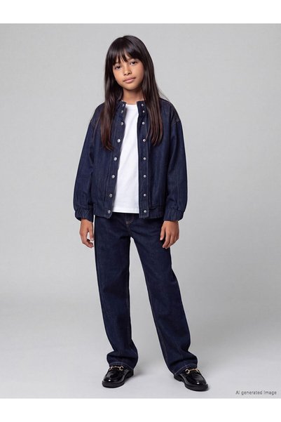 LC Waikiki Lcw Kids Indigo Barrel Fit Girls' Jean Pants