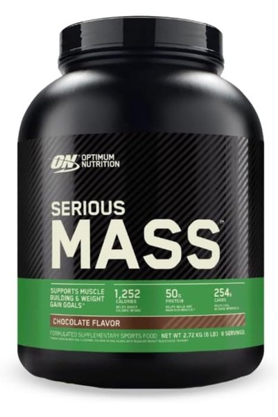 Optimum Nutrition Serious Mass Protein Powder Gainer, Chocolate, 2.72kg