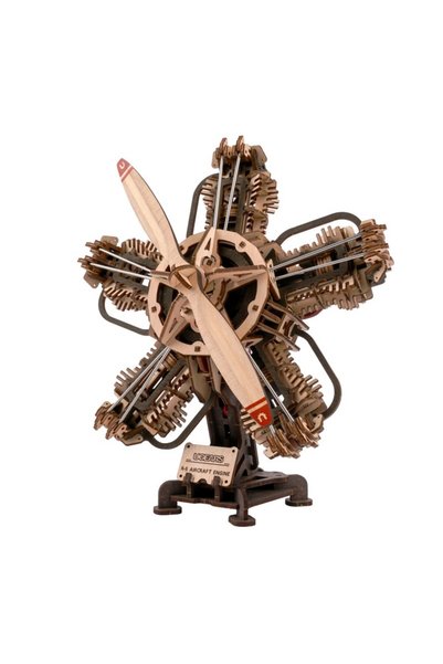 Ugears 3D Puzzle, R-5 Aircraft Engine, Ugears, wood, 470 pieces