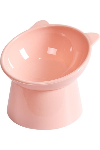 Generic Elevated Cat Food Bowl, Anti-Vomiting Slanted Cat Feeding Bowl, Whisk...