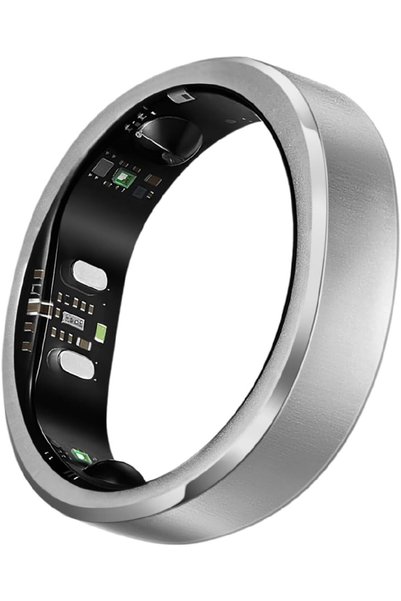 Generic Gen 3 Smart Ring - Vascular Trends(Size 14, Brushed Silver)
