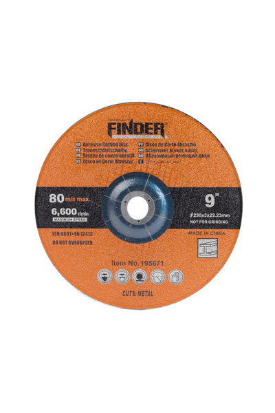 Tradesor Δίσκος κοπής σιδήρου/μετάλλου - 9 ιντσών - Finder - 195671