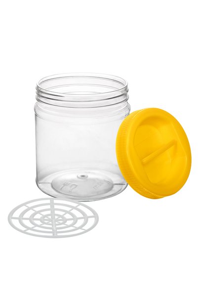 Tomis Plast Borcan din plastic cu capac si maner 1L