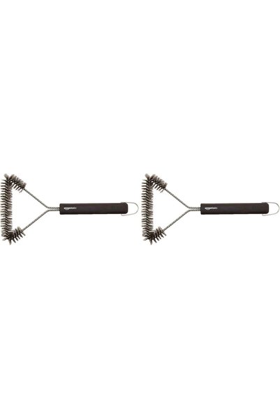 Generic 12-inch Triangle Grill Brush, Black (Pack of 2)