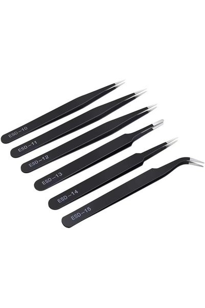 Generic 6PCS Precision Tweezers Set, Upgraded Anti-Static Stainless Steel Cur...