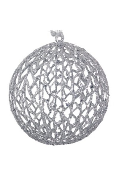 ANTBRO Ornament Brad de Crăciun Glob Argintiu cu Glitter Ø15cm, ANTBRO®