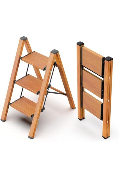 WOAMA WOA WOA Step Ladder 3 Step Folding, Lightweight Portable 3 Step Ladder ...