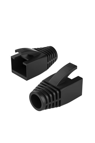 Generic 100 قطعة غطاء حماية RJ45، غطاء حماية من التوتر لكابلات شبكة إيثرنت Ca...